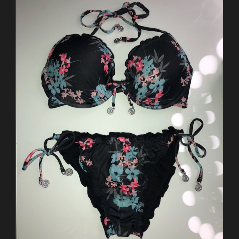 H&M bathing suit tropical print